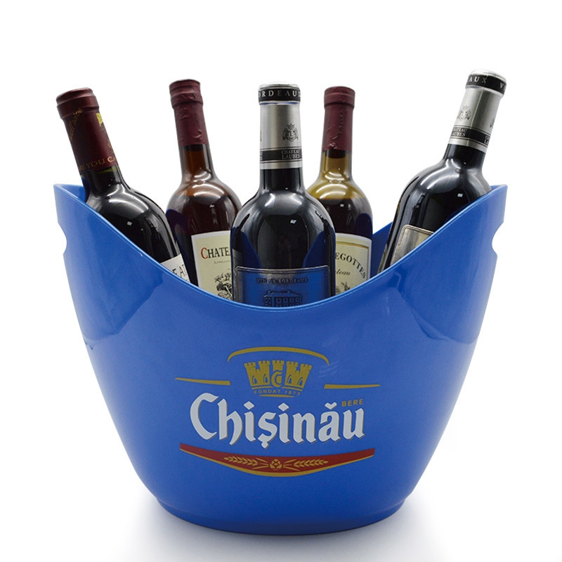 High quality 3.5L 8L 12L  novelty plastic wine champagne bottle ice bucket for clubs