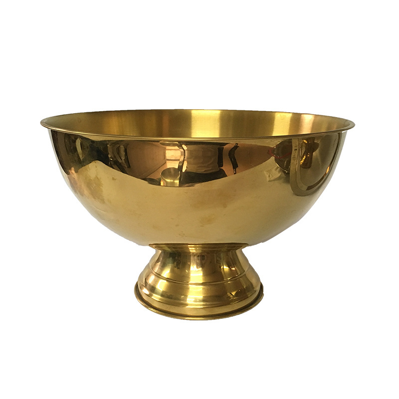 Copper champagne cooler ice bucket bowl