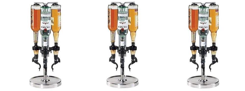 Professional 3-Bottle Revolving Liquor Dispenser