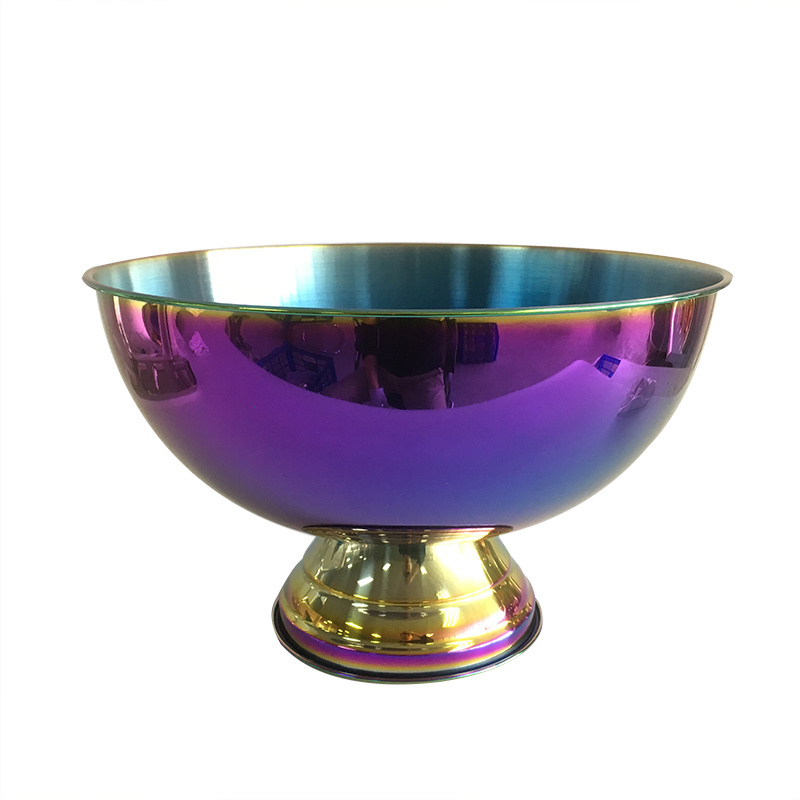 Copper champagne cooler ice bucket bowl