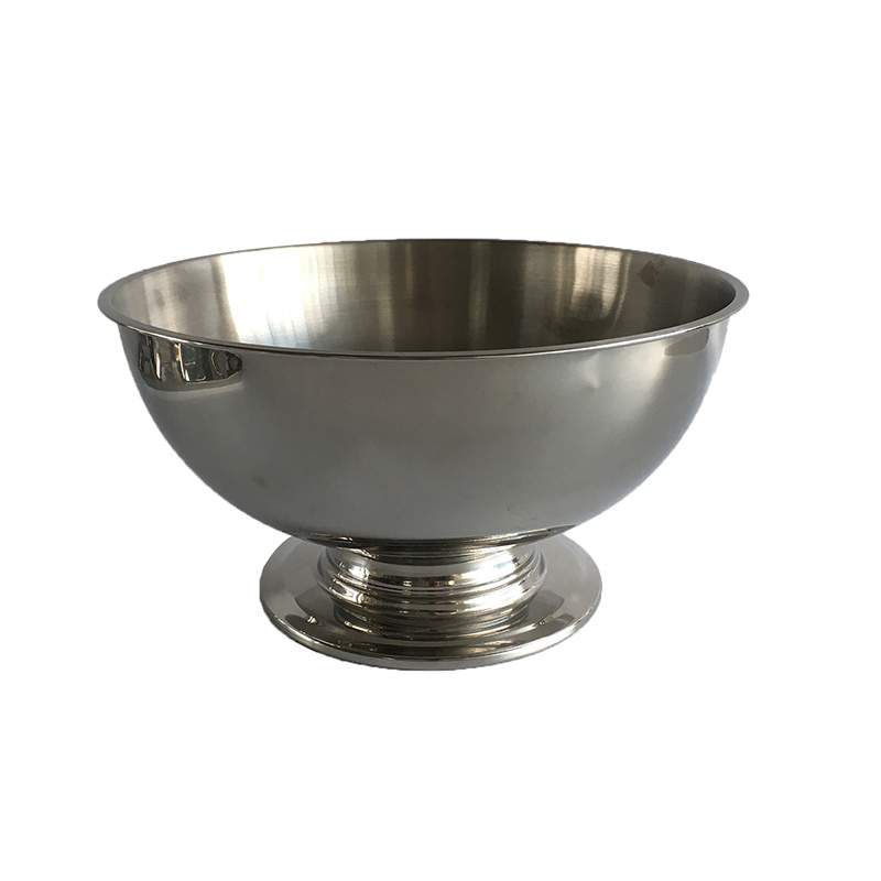 Custom gold double wall punch bowl champagne cooler bowl