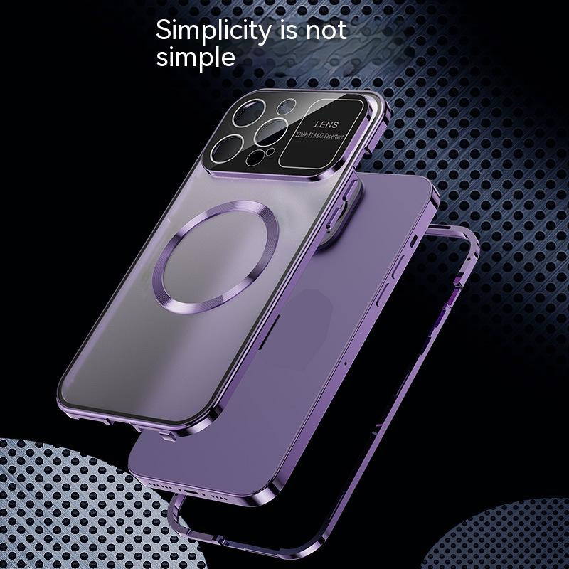 Luxury Privacy Screen Tempered Glass 360 Protection Phone Case For iPhone 15  Plus 13 12 14 Pro Max Metal Frame Shockproof Cover