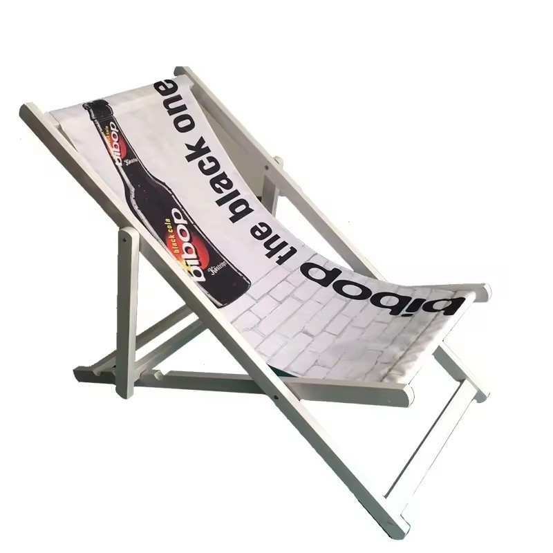 Modern Adjustable Beach Chair for adults Foldable Lightweight Wooden Lounge Chairs Outdoor