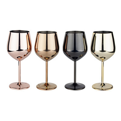 New design sublimation Champagne 500ml Stainless Steel insulated Rose Gold Cup Red Wine Glass champion goblet