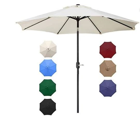 Outdoor 3m  blue red Waterproof Sun Shade Beach Restaurant Parasol Garden Patio Umbrella for Customized Size