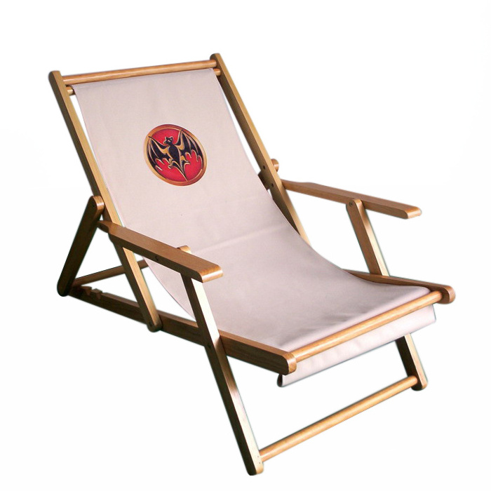 Adjustable Beach Chair Folding Reclining Beach Chairs Custom Festival Camping Wooden Portable Low Seat Chair Wooden Armrest