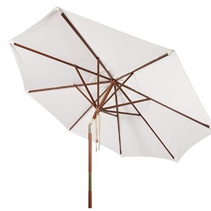 wholesale outdoor wood sun garden parasol umbrella cafe patio garden umbrellas