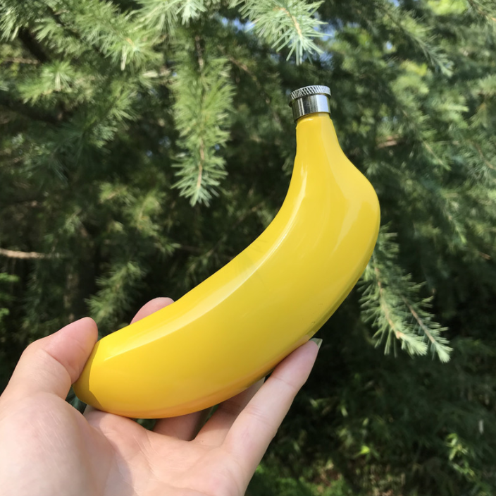 Hot Selling 5oz Banana Shape Stainless Steel Whisky Hip Flask Pocket Flask