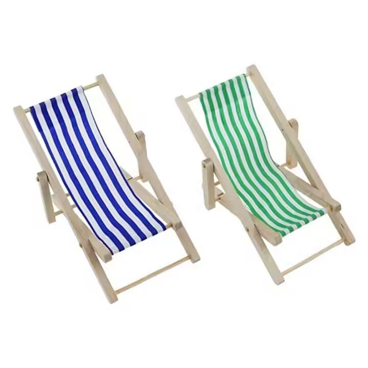 Custom Brand Logo High Quality Outdoor Chairs Wooden Foldable Sea Beach Chair