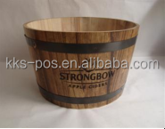 Vintage Wooden Ice Bucket For Drink Promotion