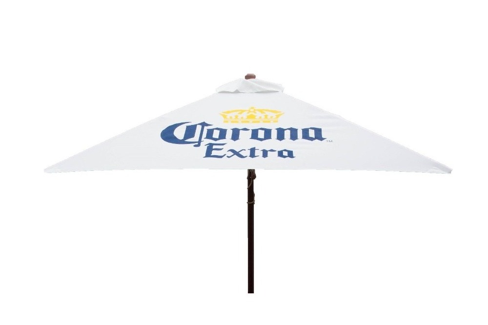 3M X 3M Corona Extra 10 ft Square Patio Market Hardwood Umbrella