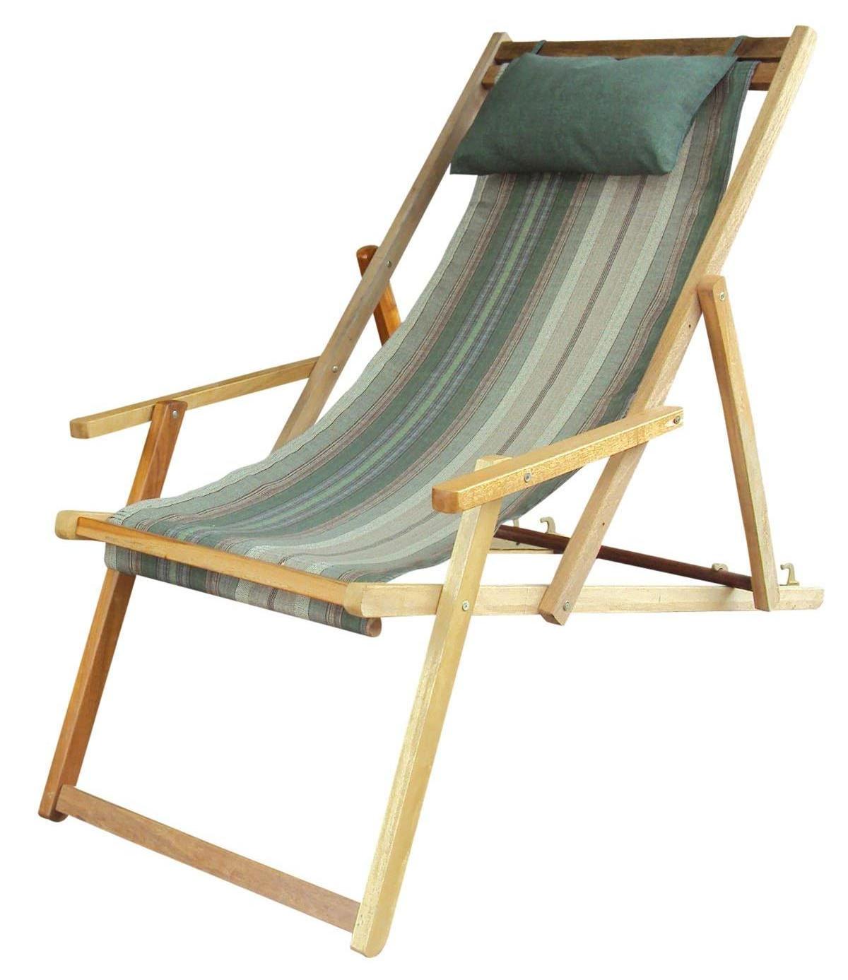 Adjustable Beach Chair Folding Reclining Beach Chairs Custom Festival Camping Wooden Portable Low Seat Chair Wooden Armrest