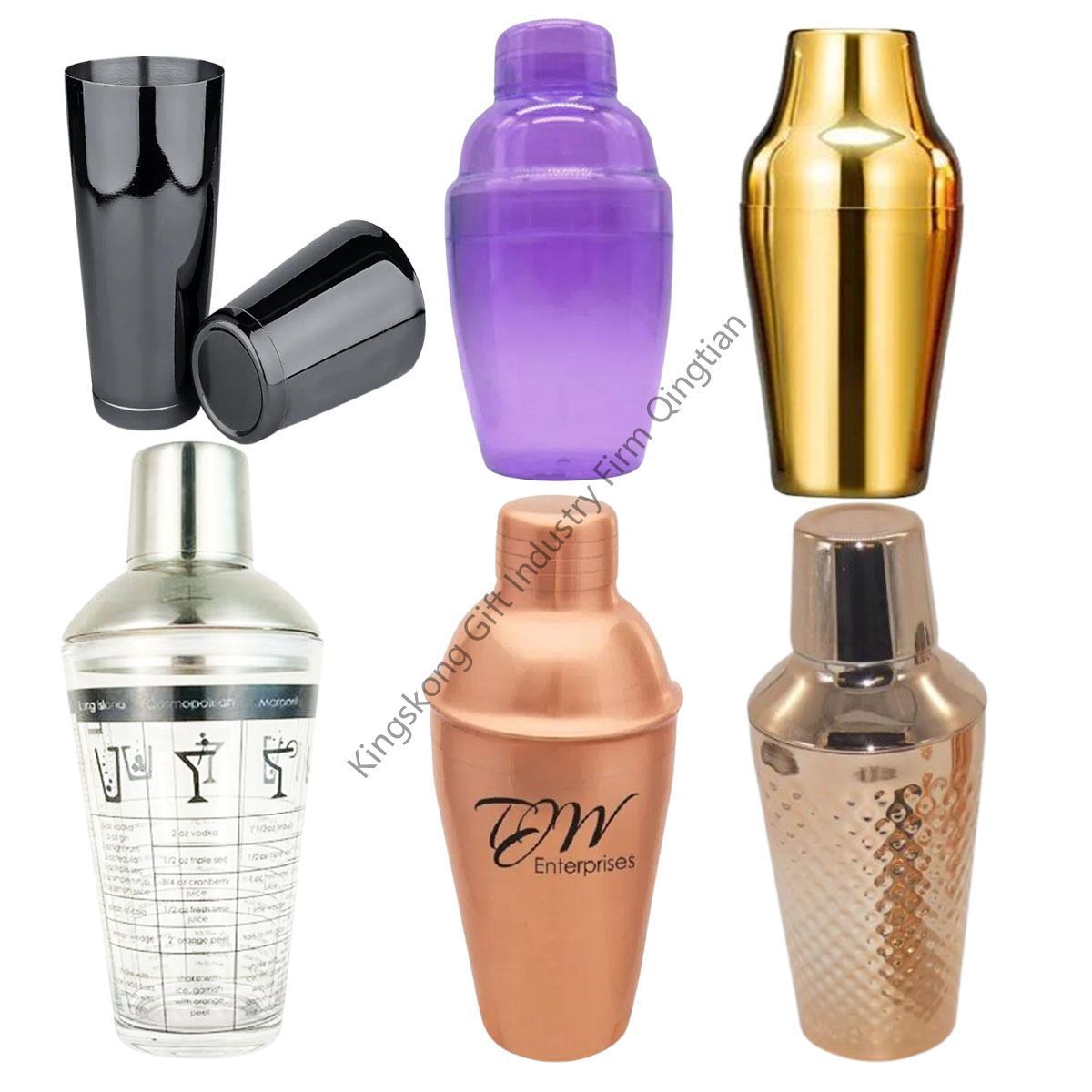 12oz 18oz 25oz 28oz Stainless Steel Bartender Cocktail Shakers Silver Gold Black Copper Bartending Drink Bar Cocktail Shakers