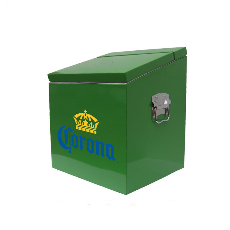 Premium corona cooler box 30L outdoor beer metal cooler box