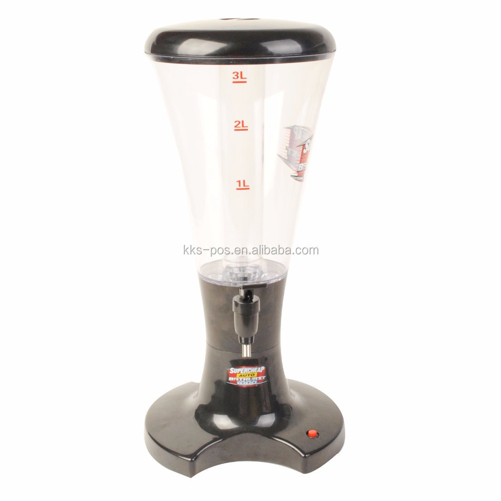 Draft Beer Tower 3L Tabletop Drink Dispenser with Tap