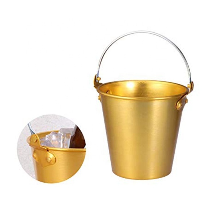 Colorful 1.25 Liter Aluminum Champagne Wine Ice Bucket for Ktv Club Bar Supplies With Ice Tongs