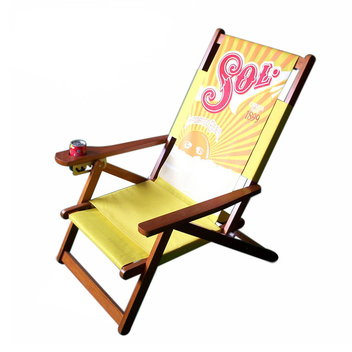 Adjustable Beach Chair Folding Reclining Beach Chairs Custom Festival Camping Wooden Portable Low Seat Chair Wooden Armrest