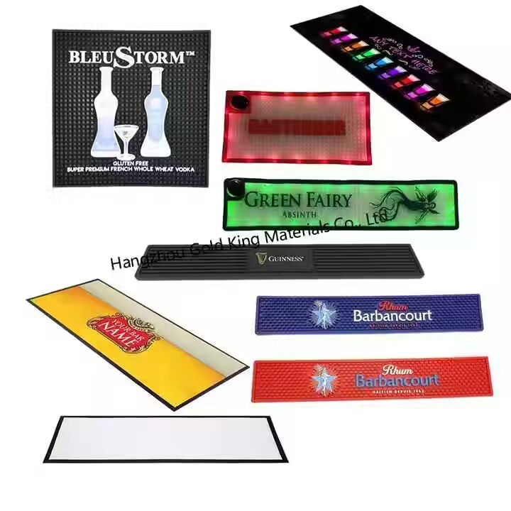 New Arrival OEM 10*10*1cm Colorful Soft Pvc Safe Rubber Bar Mat Anti Slip Waterproof Bar Mats For Bar