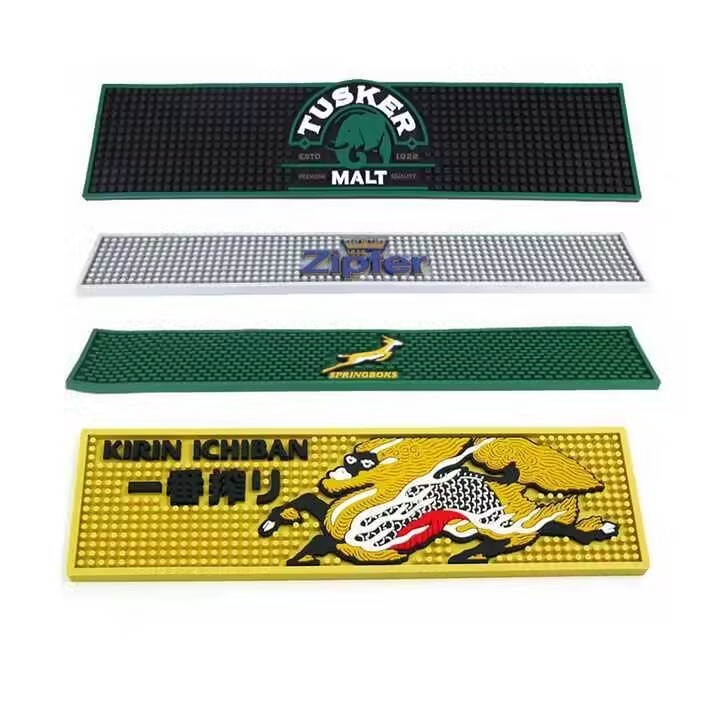 New Arrival OEM 10*10*1cm Colorful Soft Pvc Safe Rubber Bar Mat Anti Slip Waterproof Bar Mats For Bar