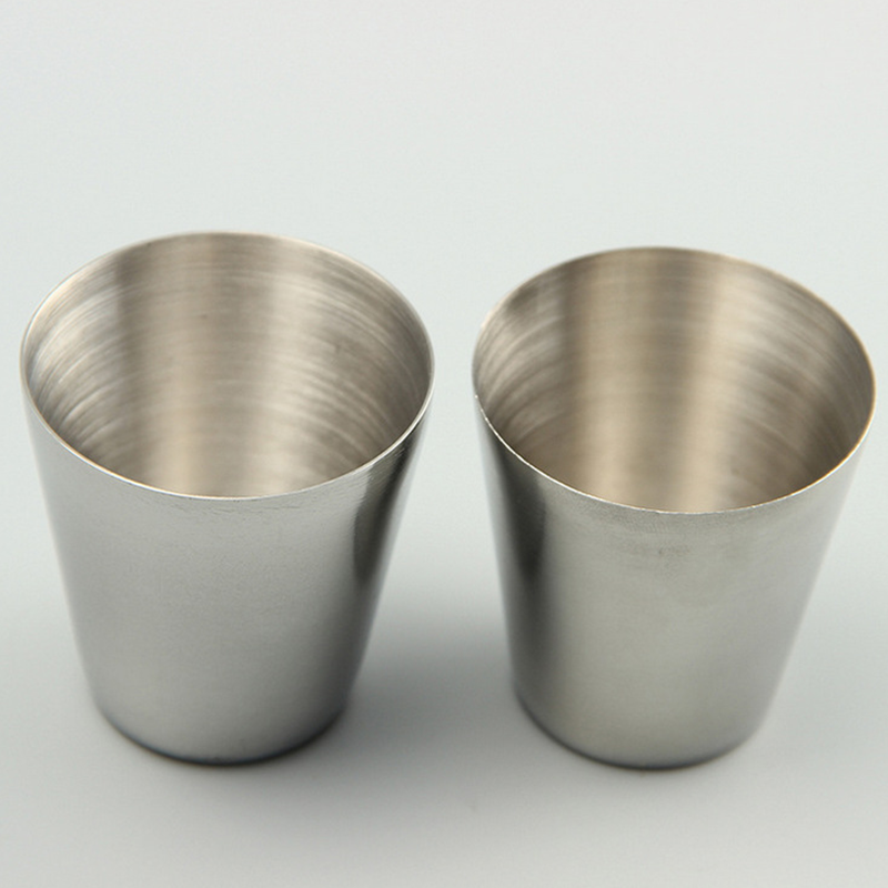 Foldable Stainless Steel Collapsible Metal Shot Glass Cup