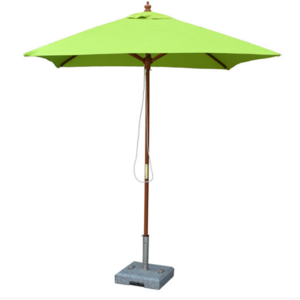 2.7M Wooden Patio Garden Umbrella Sun Shade Outdoor Cafe Beach Parasol Canopy 8 Ribs 38MM Pole W/ Air Vent 220g Polyester