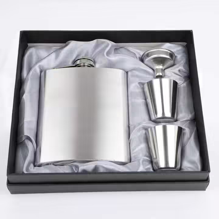 Matte Black Hip Flasks Stainless Steel Liquor Whiskey Alcohol Metal Hip Flask for gift