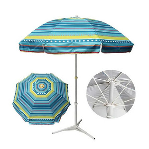 Hot selling  outdoor portable fold yellow  blue 1.8cm 2.2cm custom design large parasol  pool sun umbrella for the beach