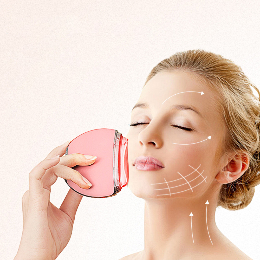 KKS anti aging facial lifting vibrating electric scraping photon led ems gua sha body hot compress vibration massager