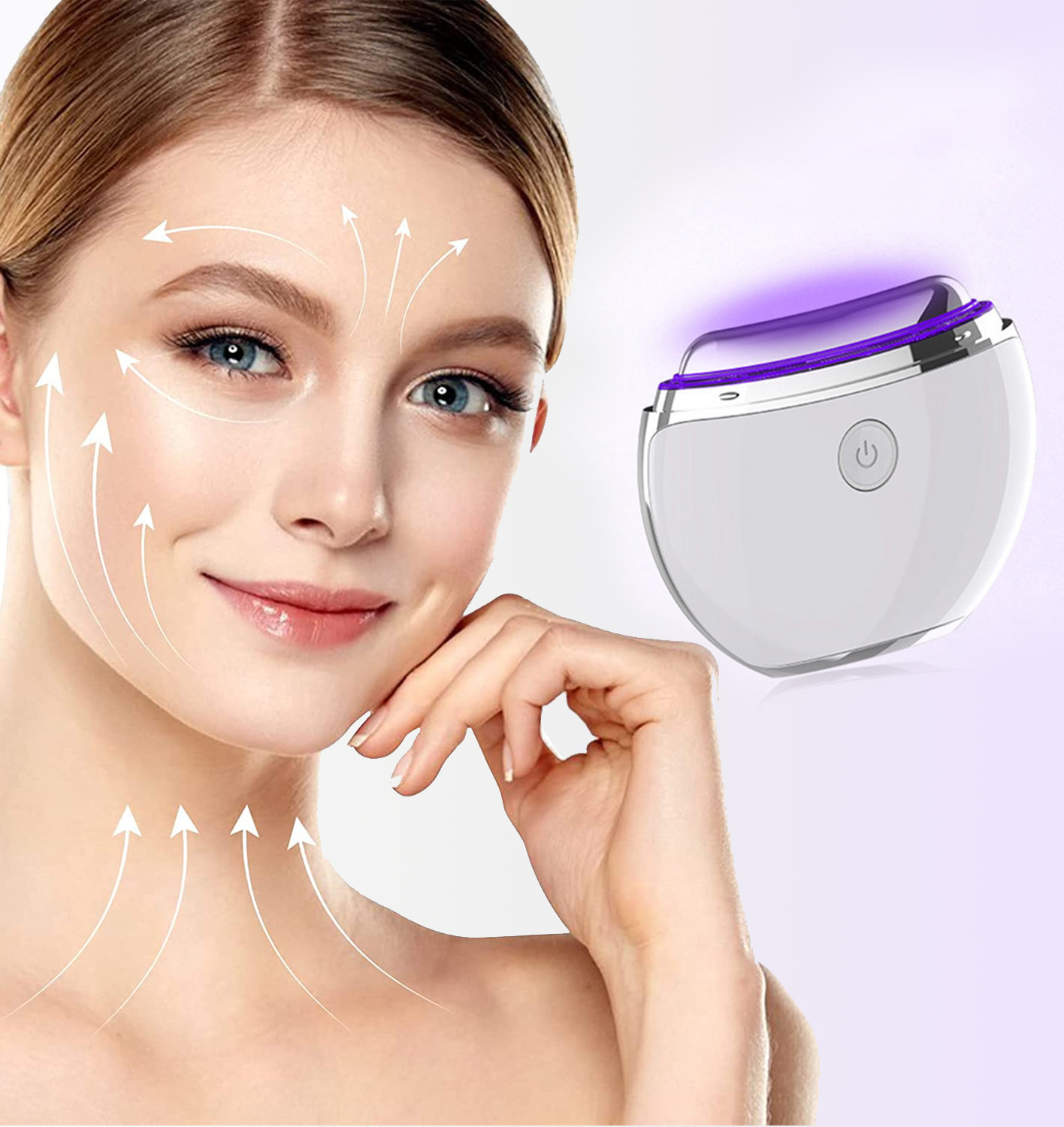 KKS anti aging facial lifting vibrating electric scraping photon led ems gua sha body hot compress vibration massager