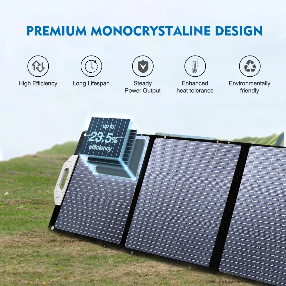 Warehouse IP65 Waterproof Portable Foldable 400W ETFE Flexible Solar Panels 100W-200W Mono Solar Panel Kit Portable Solar System