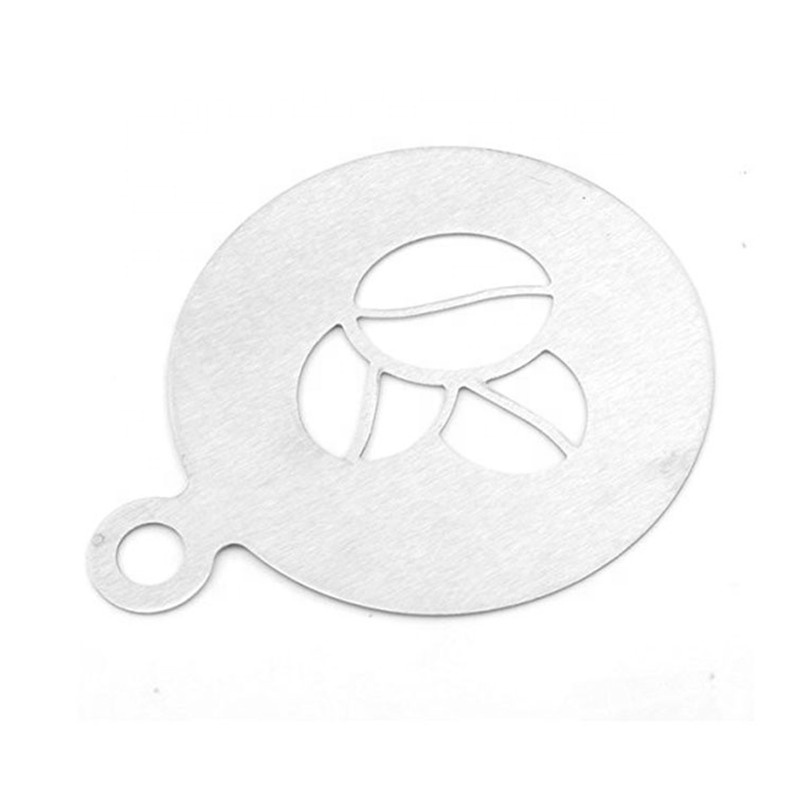 Eco-Friendly 304 Stainless Steel Coffee Templates Barista Stencils