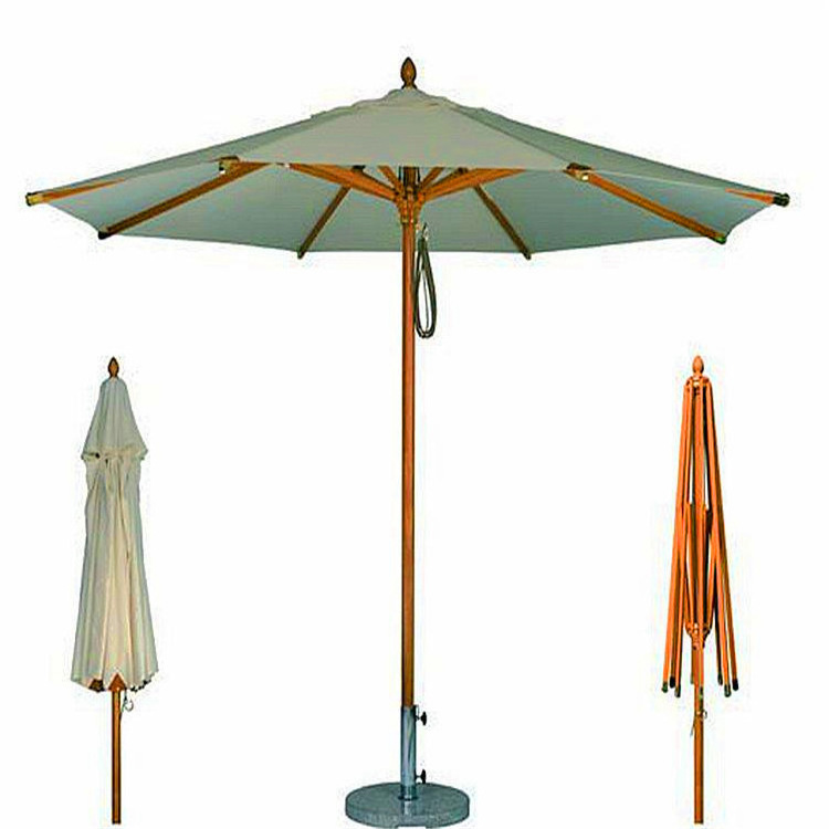 Big giant outdoor patio sun beach umbrella wooden garden balinese parasol for sale