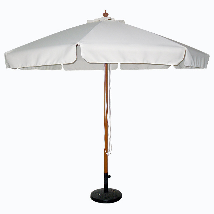 Big giant outdoor patio sun beach umbrella wooden garden balinese parasol for sale