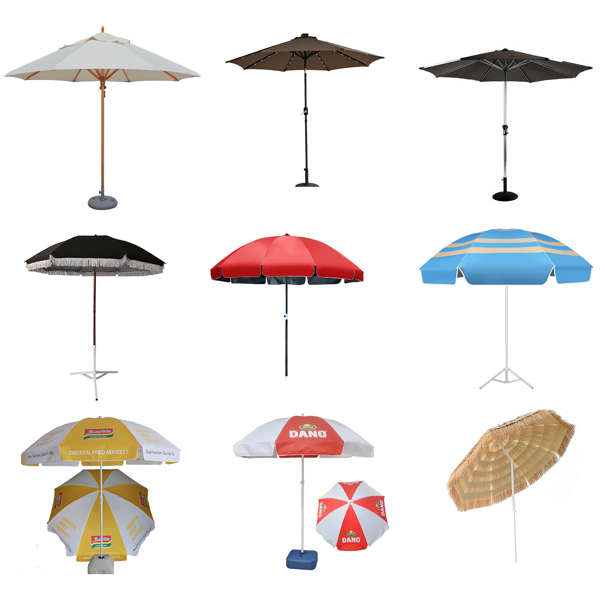 patio umbrella sun umbrella beach umbrella market parasol support to customized logo