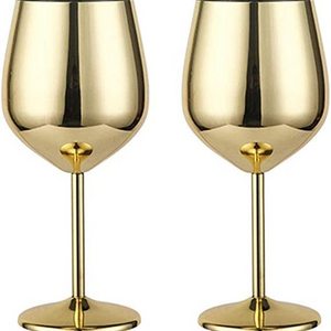 Wholesale Gold Metal Stainless Steel Unique Wine Glasses Margarita Wine Cup Martini Glass Goblets