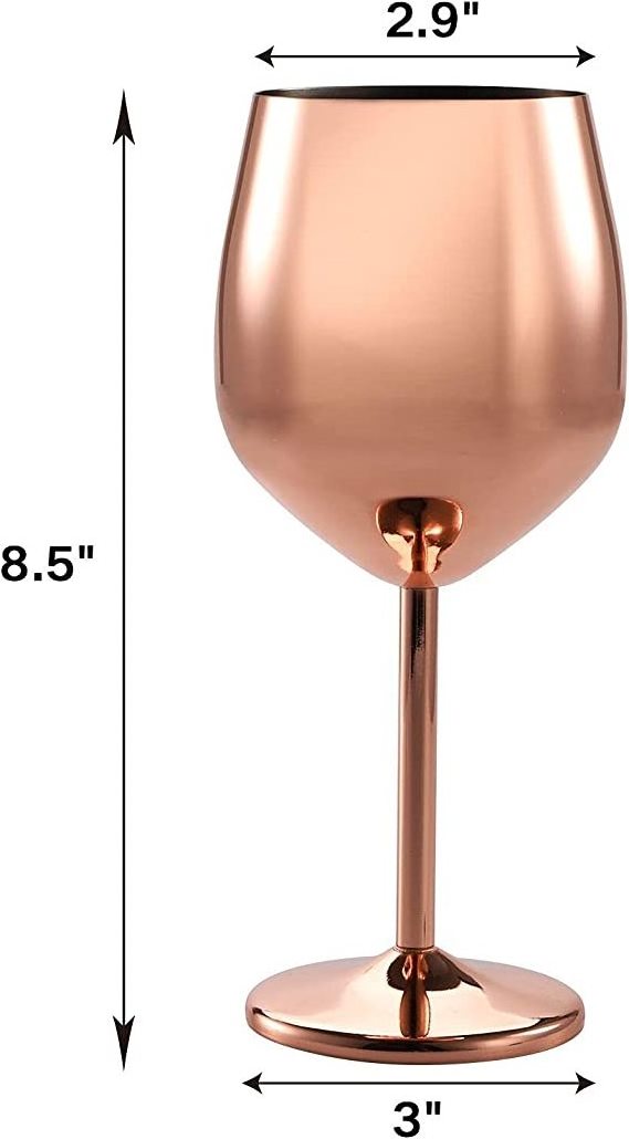 Wholesale Gold Metal Stainless Steel Unique Wine Glasses Margarita Wine Cup Martini Glass Goblets