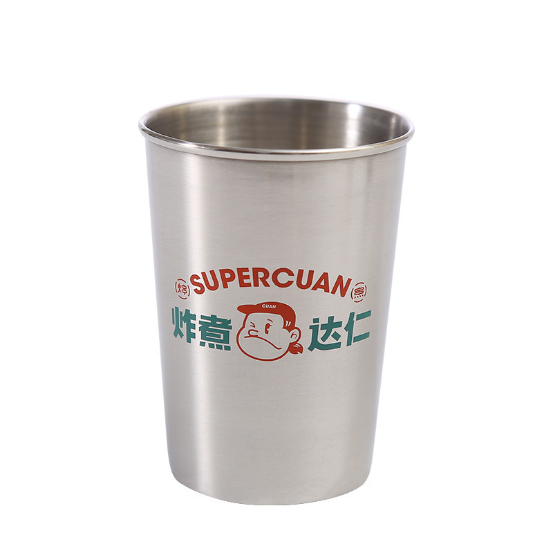 Custom Logo BPA Free Stainless Steel Cup Pint Drinking Cup Metal Shot Glass For Home and Bar