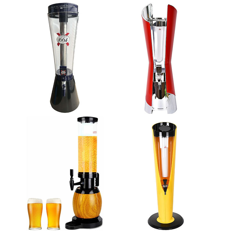 Hot Selling 5L Wooden Barrel Dispenser Beer tower for Whiskey Beer Fruit uice