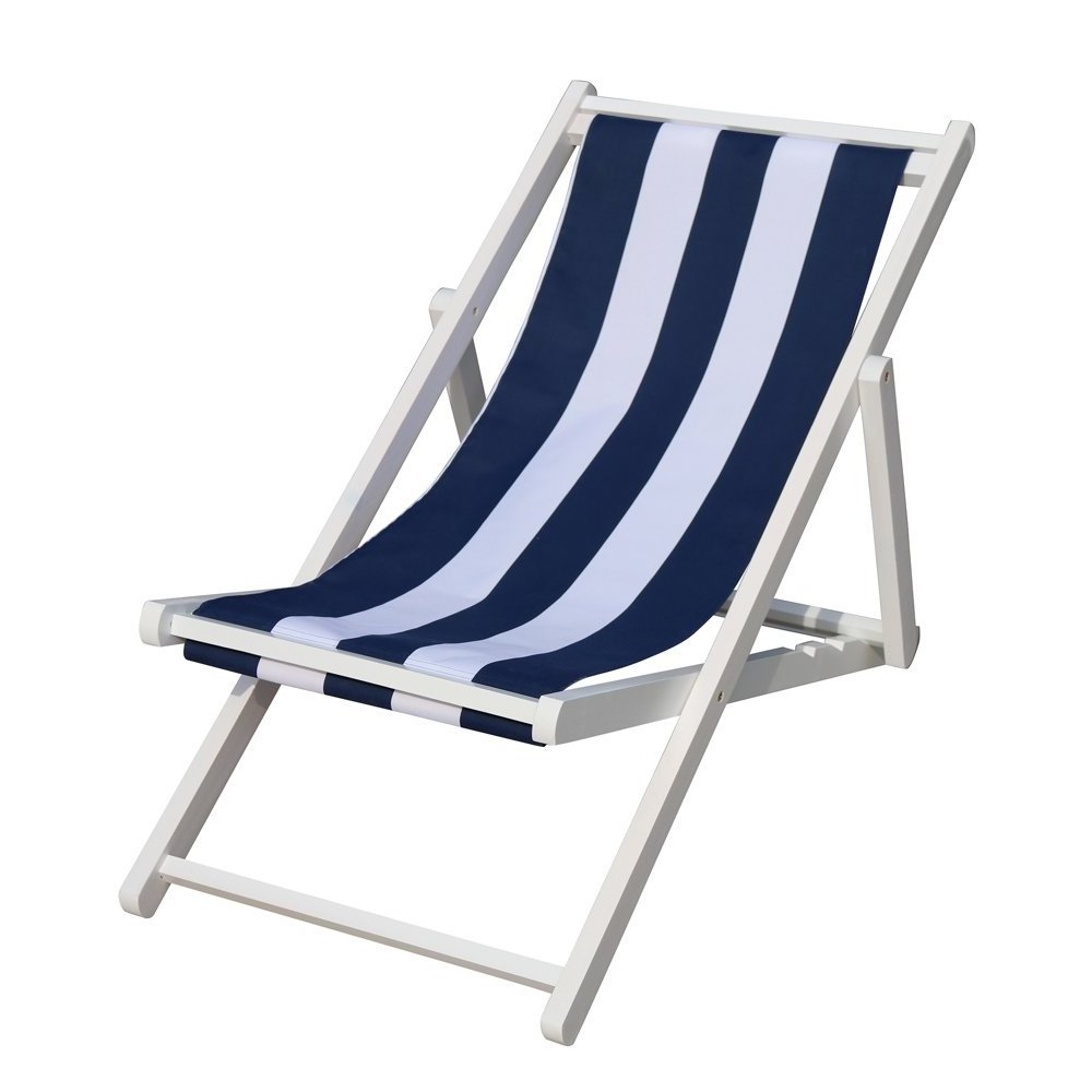 Customized design full printed solid wood beach chair outdoor portable folding chairs for beach vacation