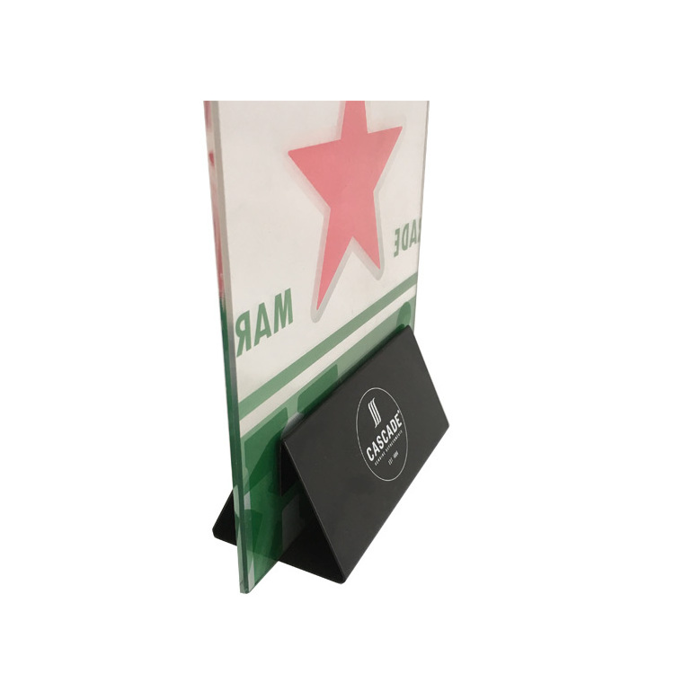 Bar Restaurant Table Menu Holder Metal Display Stand Stainless Steel Custom Menu Card Sign Holder