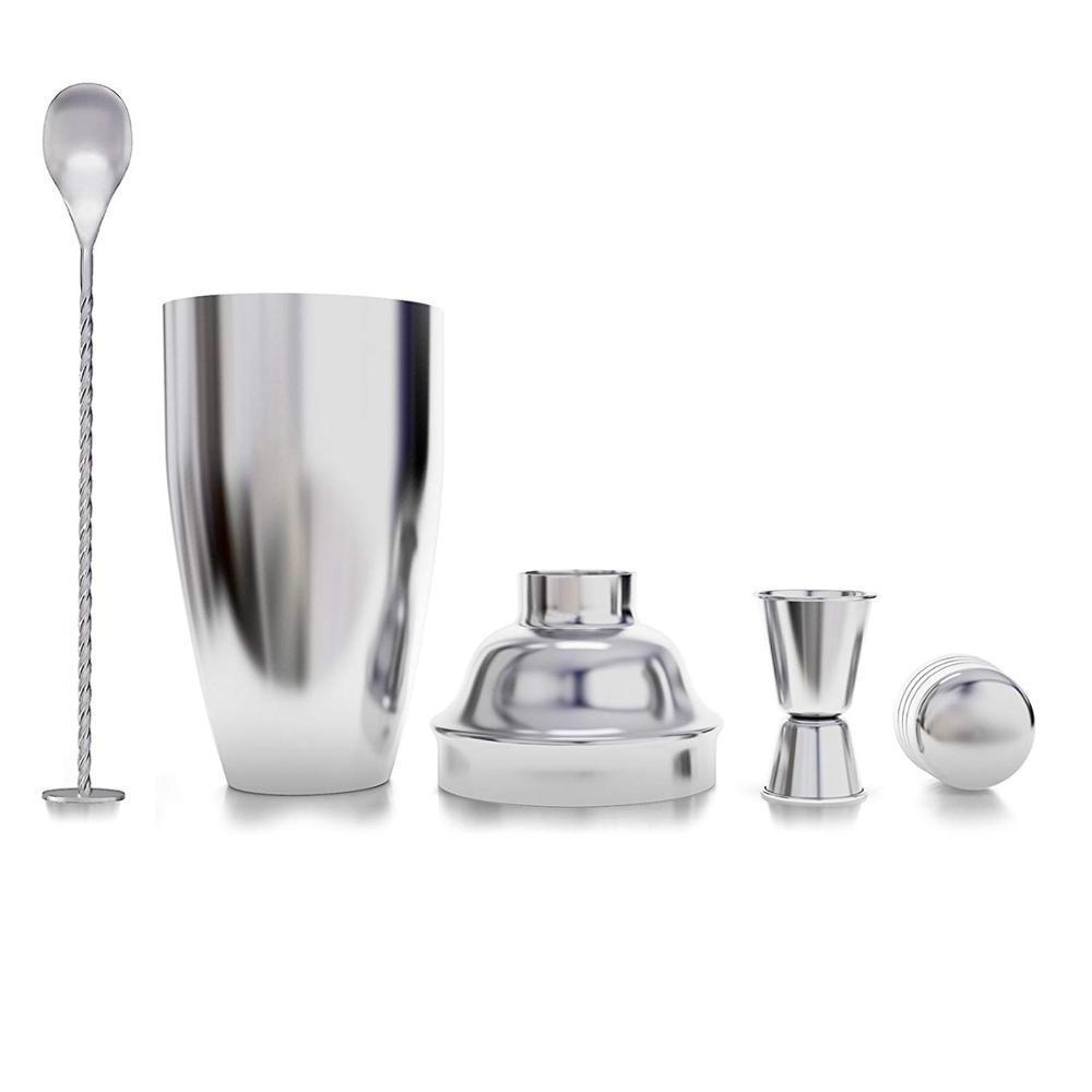 Stainless Steel Cocktail Shaker Home Bar Set Includes 24 OZ Martini Shaker