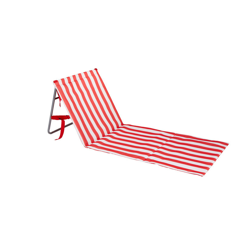 Portable Folding Beach Lounger Mat Outdoor Multi-position Beach Mat Chair with Adjustable Backrest