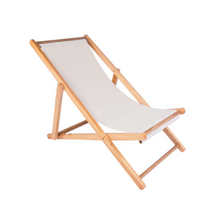 Wholesale Outdoor Beach Chairs for adults Folding Lightweight Wooden Lounge Chairs