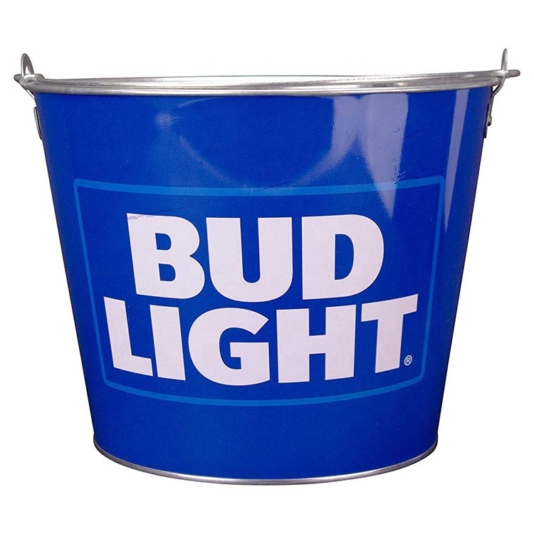 Beer Brand Full Color Aluminum Ice Bucket Ice bucket metal Beer ice bucket