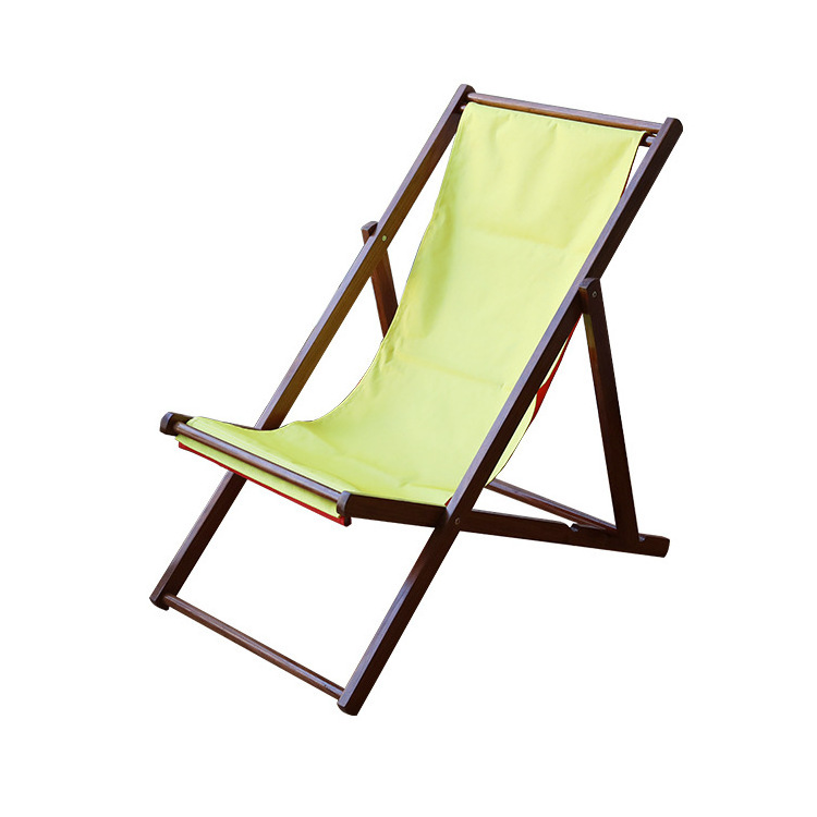 Hot Selling Modern Adjustable Beach Chair for adults Foldable Lightweight Wooden Lounge Chairs Outdoor