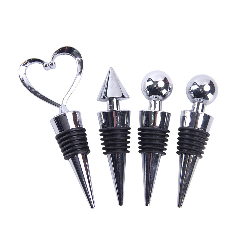 New Decorative Creative Custom Shape Household Zinc Alloy Metal Wine Stoppers for Glass Wine Bottle