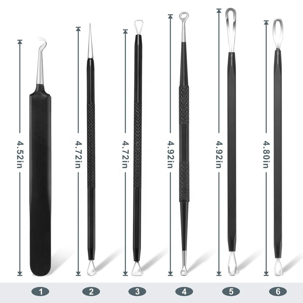 Blackhead Remover Pimple Popper Tool Kit Professional Stainless Pimples Comedone Extractor Removal Tool