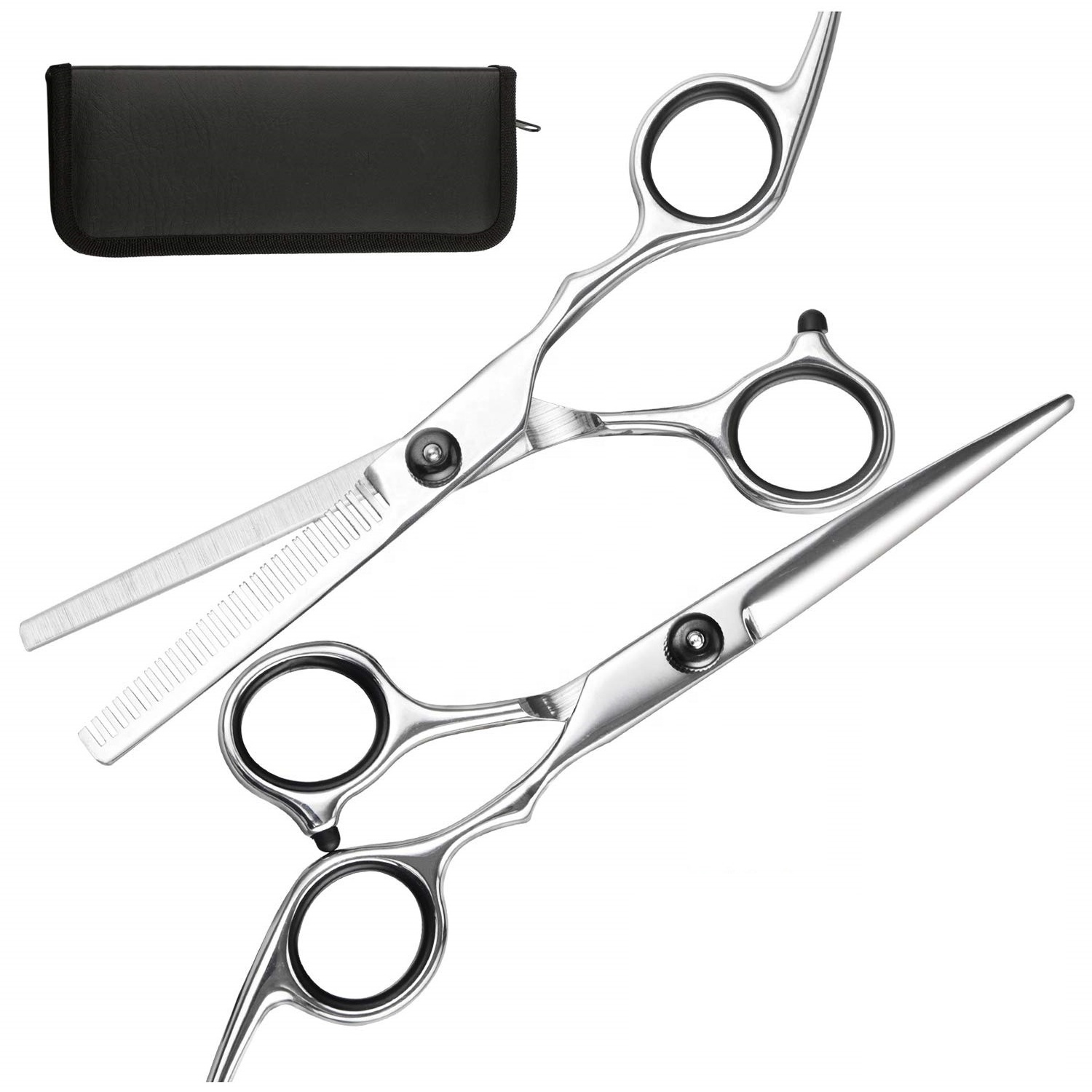 Professional Barber Scissors Women Hairdressing Shear Men Haircut Trimming Razor Edge Blades 5.5 inch stainless steel