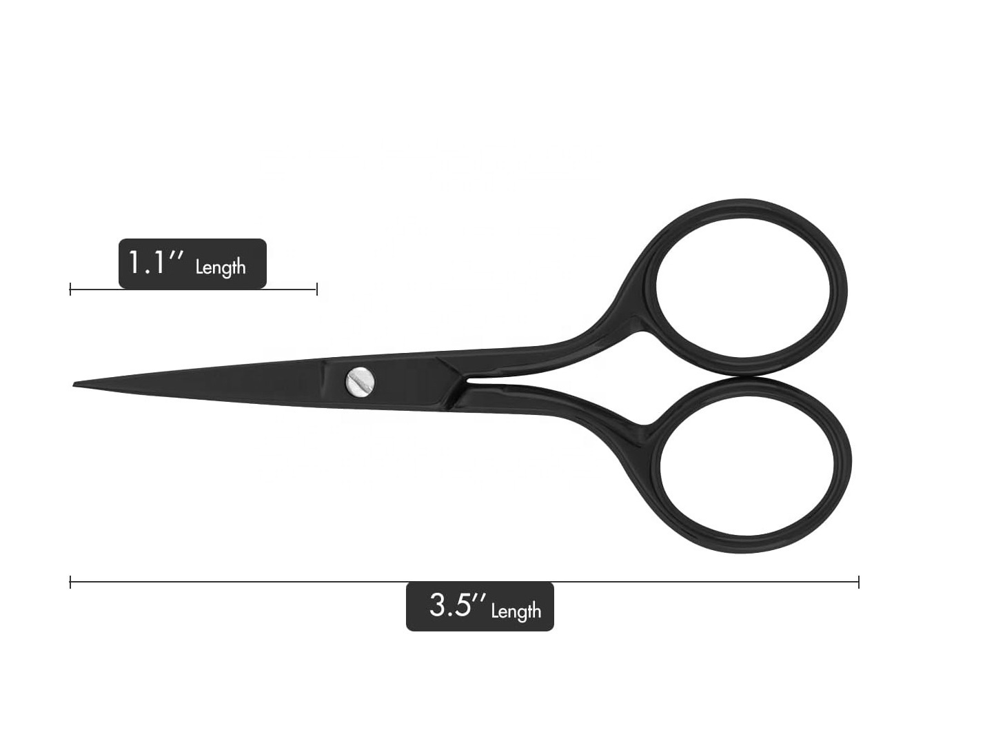 Multi purpose Black Trimming Embroidery Scissors Sharp Cutting 3.5