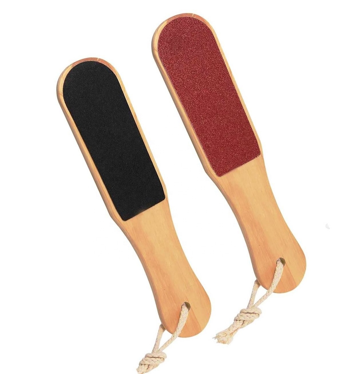 Double Sided Callus Remover Foot Rasp Pumice Stone Wooden handle foot File Scrubber Wooden Handle for Feet Care Pedicure by KKZ